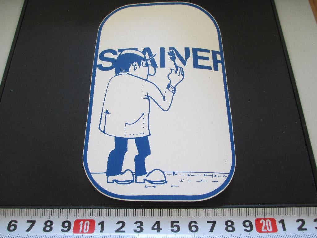 sticker STAINER strip schilder, Ophalen, Zo goed als nieuw