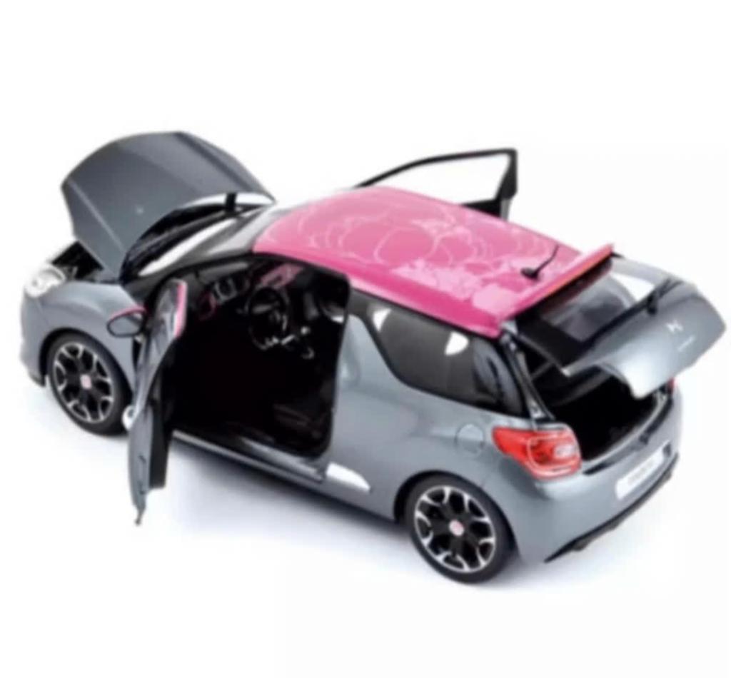 CITROEN DS3 2011 GRIJS & FUCHSIA 1/18 NOREV Ref. 181544, Verzenden, Nieuw, Auto, Norev