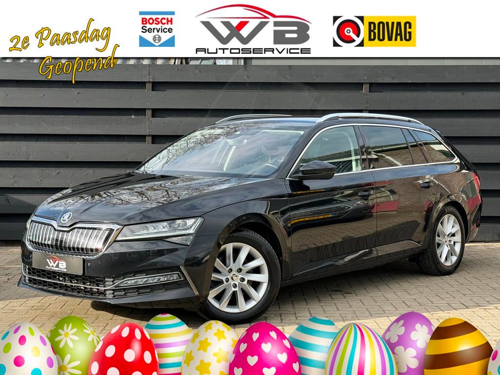Skoda Superb Combi 1.4 TSI iV Carplay I ACC I Lane-Assist I, Stof, Gebruikt, Zwart, Hybride Elektrisch/Benzine