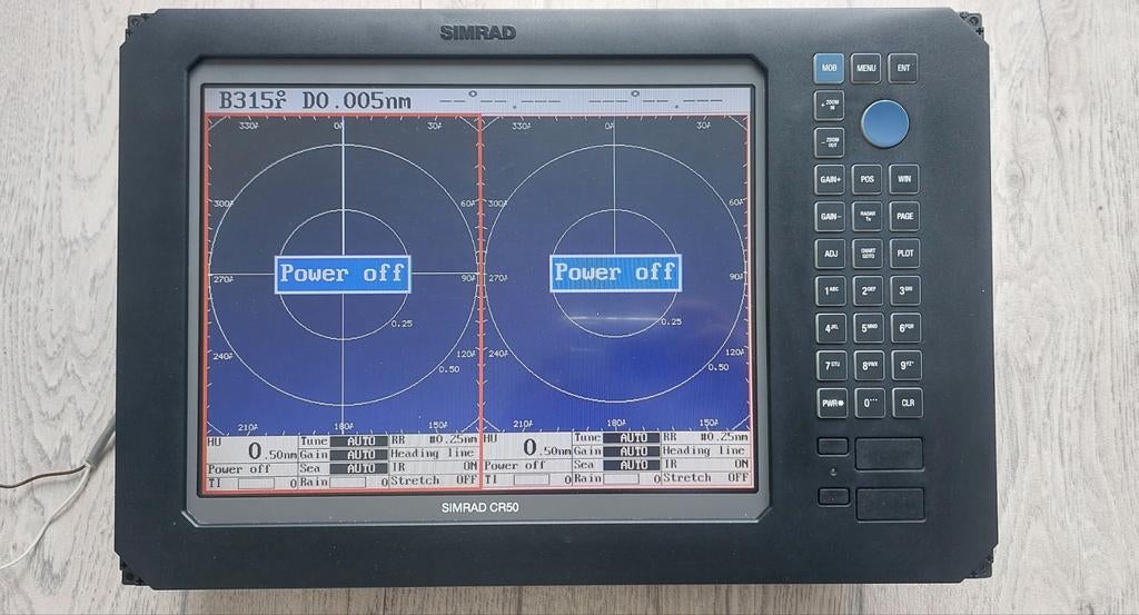 Simrad CR50 kaartplotter fishfinder radar, Ophalen of Verzenden, Zo goed als nieuw, Kaartplotter of Fish Finder