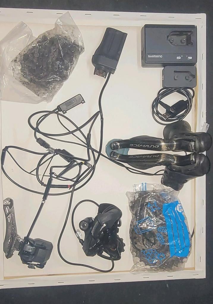 Dura Ace  Di2 7970 10-Speed Groepset - Complete Ombouwset, Gebruikt, Kunststof, Ophalen of Verzenden, Derailleur of Ketting