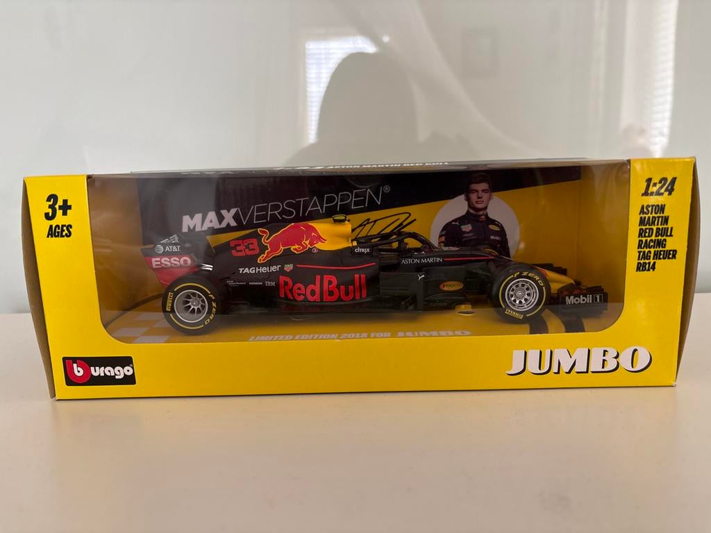 Modelauto Max Verstappen 2018 Red Bull Racing RB14 Bburago, Ophalen of Verzenden, Nieuw, Auto, Bburago