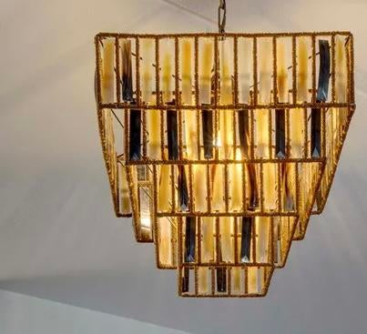 Rofra plafondlamp van hoorns, Ophalen, Zo goed als nieuw