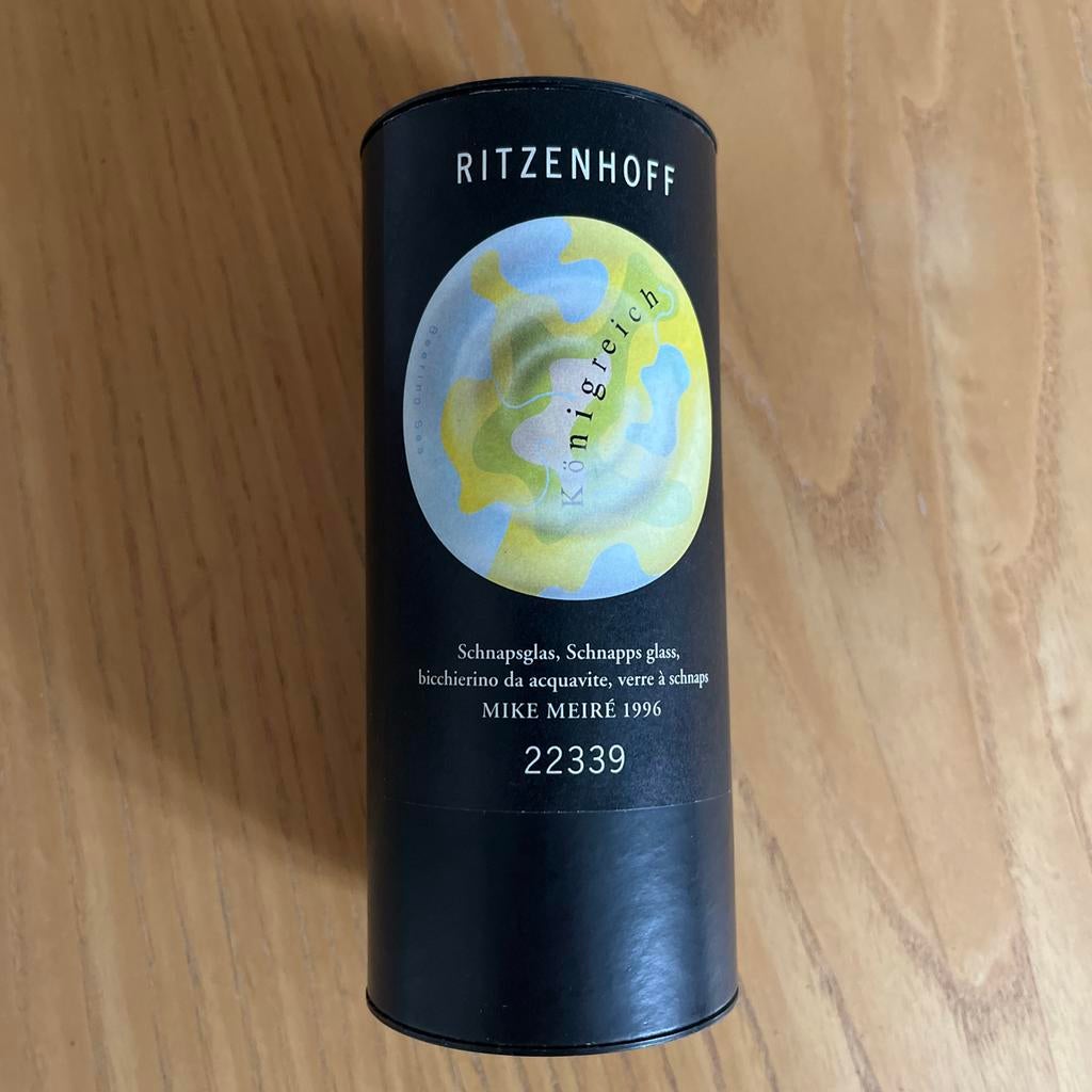 Ritzenhoff Borrelglaasje 1996 - Mike Meiré Design, Verzamelen, Ophalen of Verzenden, Zo goed als nieuw, Borrel- of Shotglas