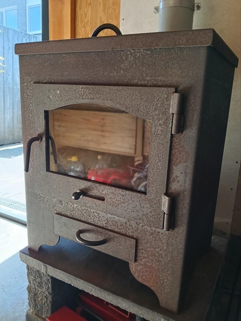 Houtkachel met achteraansluiting, Huis en Inrichting, Kachels, Ophalen