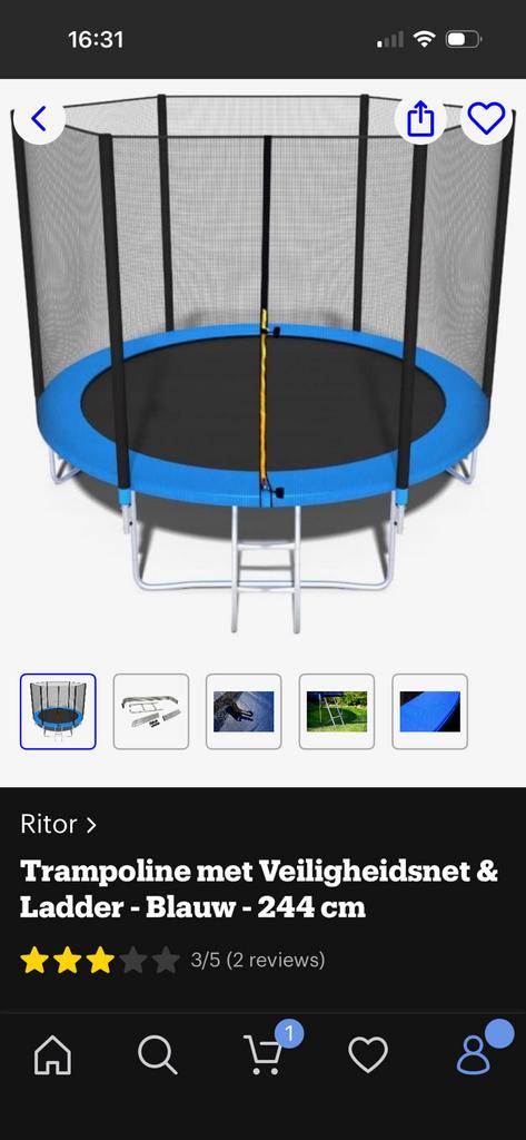 Trampoline, Ophalen, Gebruikt