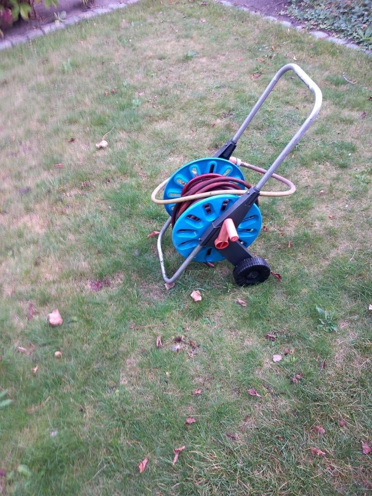 tuinhaspel met slang, Tuin en Terras, Tuinslangen, Ophalen, Gebruikt, Tuinslang