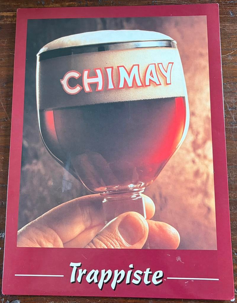 Chimay Trappiste, Verzamelen, Ophalen of Verzenden, Gebruikt, Reclamebord, Plaat of Schild, Overige merken