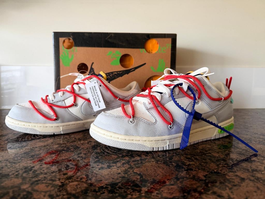 Nike dunk low Off White 23/50 - Maat 43, Kleding | Heren, Schoenen, Nieuw, Sneakers of Gympen, Overige kleuren, Ophalen