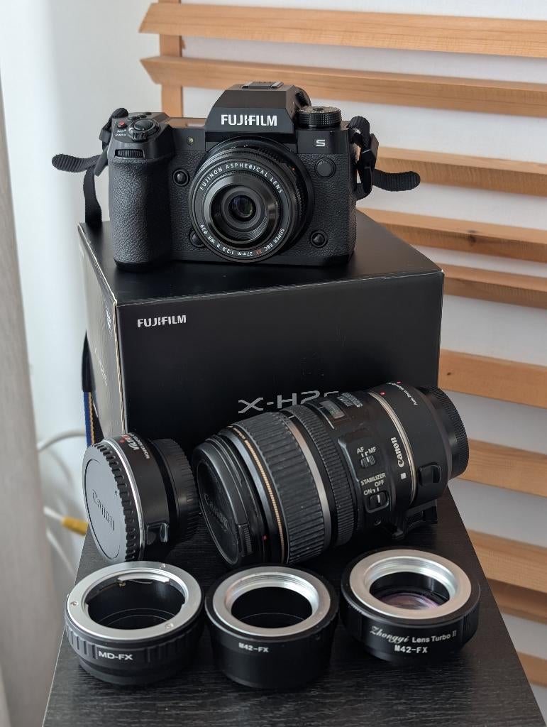 Fujifilm X-H2S Met lenzen en diverse adapters, Compact, 26 Megapixel, Ophalen of Verzenden, Zo goed als nieuw