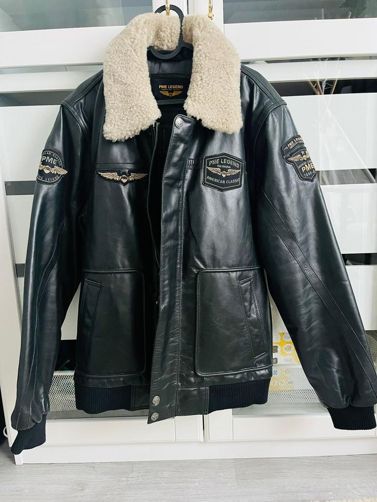 PME Hudson leren jas, Ophalen, Zo goed als nieuw, Maat 48/50 (M), Zwart