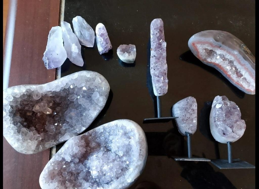 Amethist set, Ophalen, Mineraal