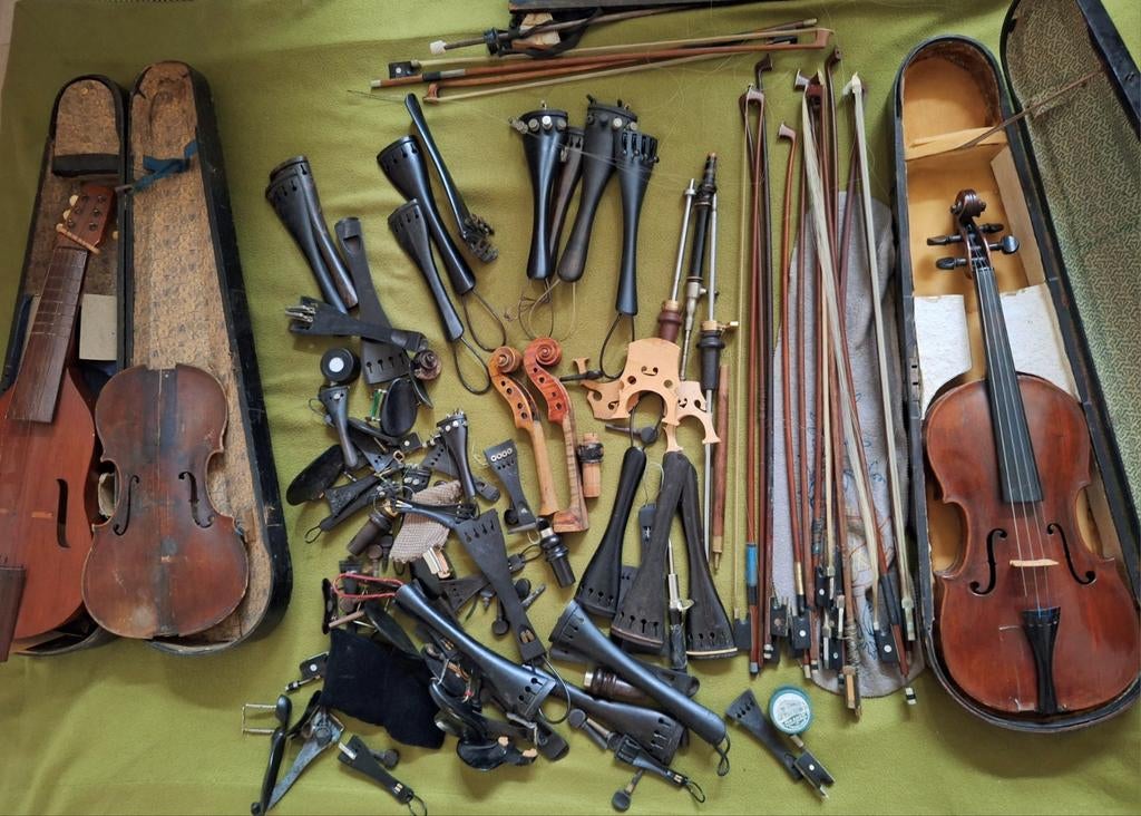 Viool en Cello verzameling onderdelen, Muziek en Instrumenten, Strijkinstrumenten | Violen en Altviolen, Ophalen of Verzenden