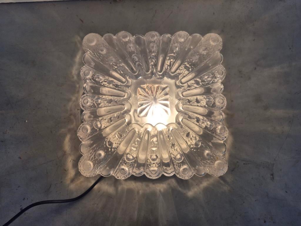 Rzb vintage glazen pafond lamp plafonniere, Ophalen of Verzenden, Rzb, Onbekend, Onbekend