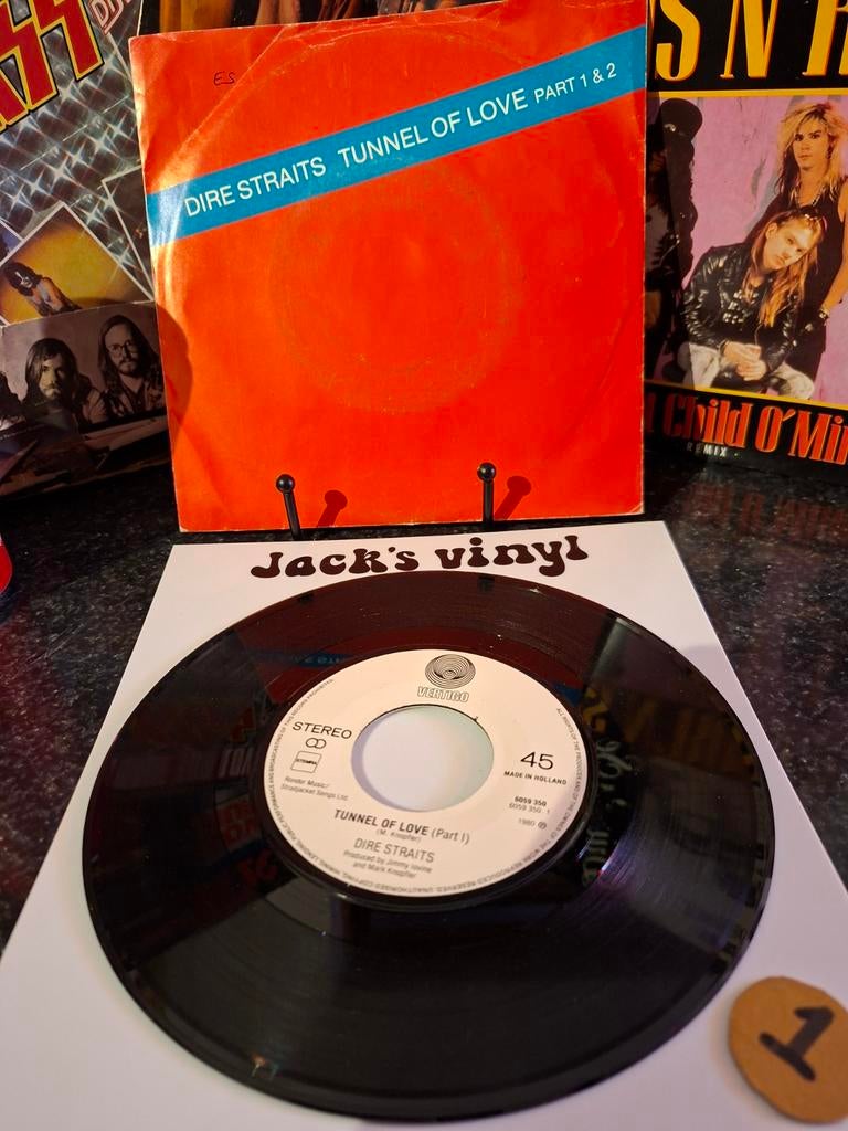 Dire Straits - Tunnel of Love (Part 1 & 2) Vinyl Single 1980, Ophalen of Verzenden, Gebruikt, Overige formaten, Rock-'n-Roll