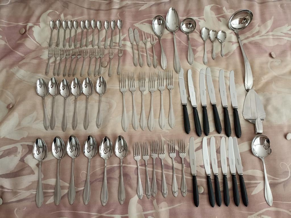 Nieuw bestek Gero Zilmeta model 581 visgraat 75 jaar oud, Ophalen of Verzenden