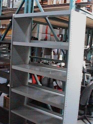 Metalen /houten  magazijn legbord stelling., Ophalen, Gebruikt, -, -