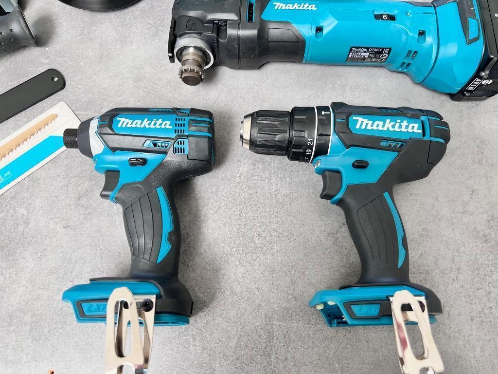 MAKITA 18V 5Ah COMBI BOOR SLAGTOL SLIJPER RECIPRO MULTITOOL, Ophalen of Verzenden, Gevuld, Nieuw