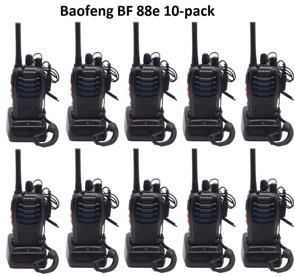 Baofeng BF 88e 10 pack portofoon walkie talkie | NIEUW, Met broekklem, Verzenden, Nieuw, Portofoon of Walkie-talkie