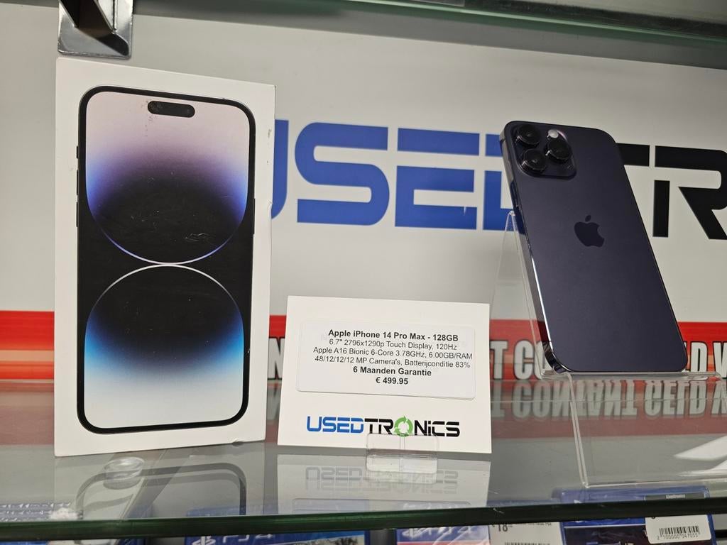 Iphone 14 Pro Max Paars 128 GB, 128 GB, Paars, Ophalen of Verzenden, Zo goed als nieuw