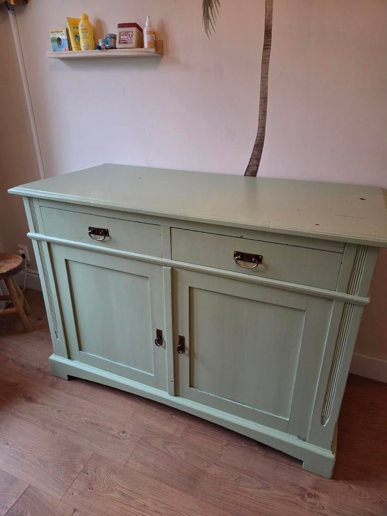 Antieke Commode - Groen geverfd, Antiek en Kunst, Ophalen