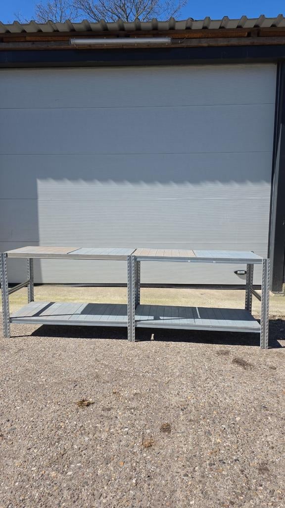 Aluminium stelling 14,4 meter, Ophalen
