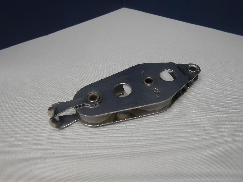 RVS Vioolblok / Katrol + hondsvot voor 6 - 8 mm, Watersport en Boten, Accessoires en Onderhoud, Ophalen of Verzenden, Nieuw, Lijn of Blok