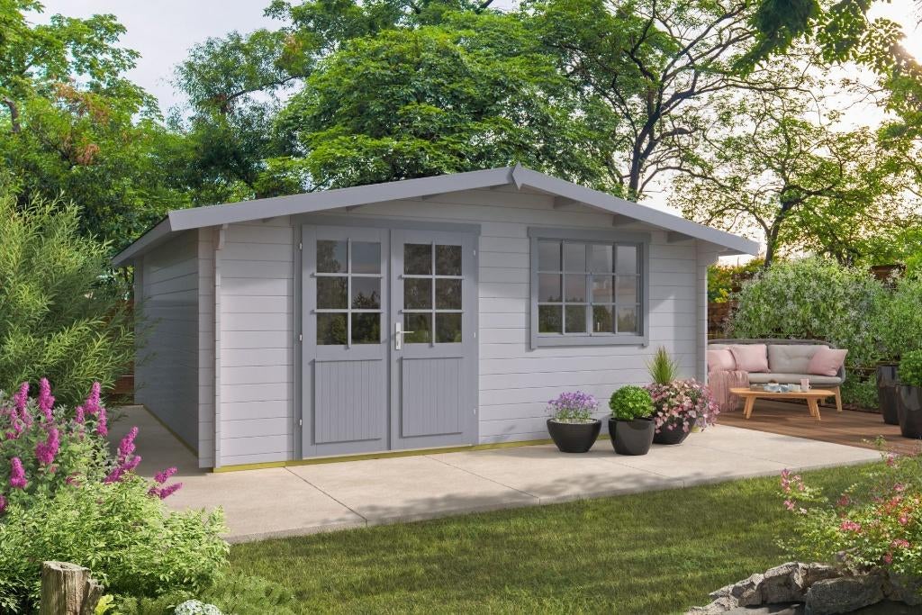 Blokhut - Tuinhuis Toledo | 34 mm | vuren onbehandeld, Verzenden, Nieuw