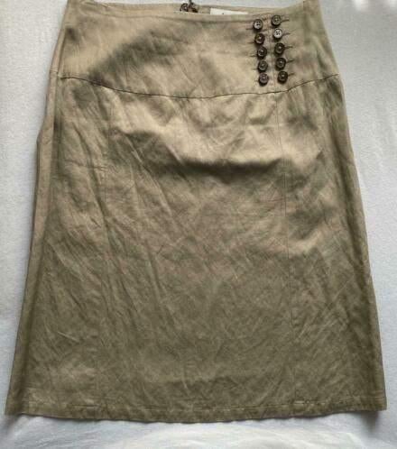 Lynde rok maat 36 [nr3], Kleding | Dames, Rokken, Zo goed als nieuw, Maat 36 (S), Beige, Knielengte, Ophalen of Verzenden