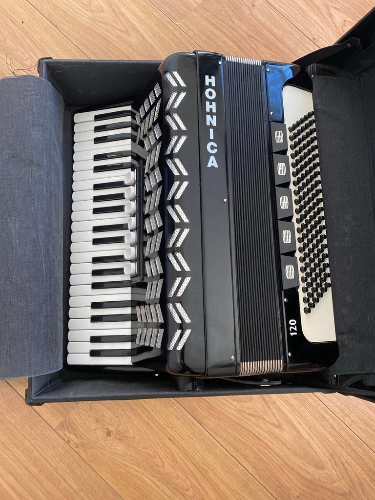 HOHNERICA Accordeon 120-bas met originele koffer, Overige merken, Gebruikt, Met koffer, 120-bas