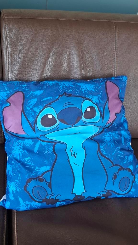 Stitch Kussen - Lilo & Stitch Decoratief Kussen, Ophalen, Gebruikt, Blauw, Rechthoekig