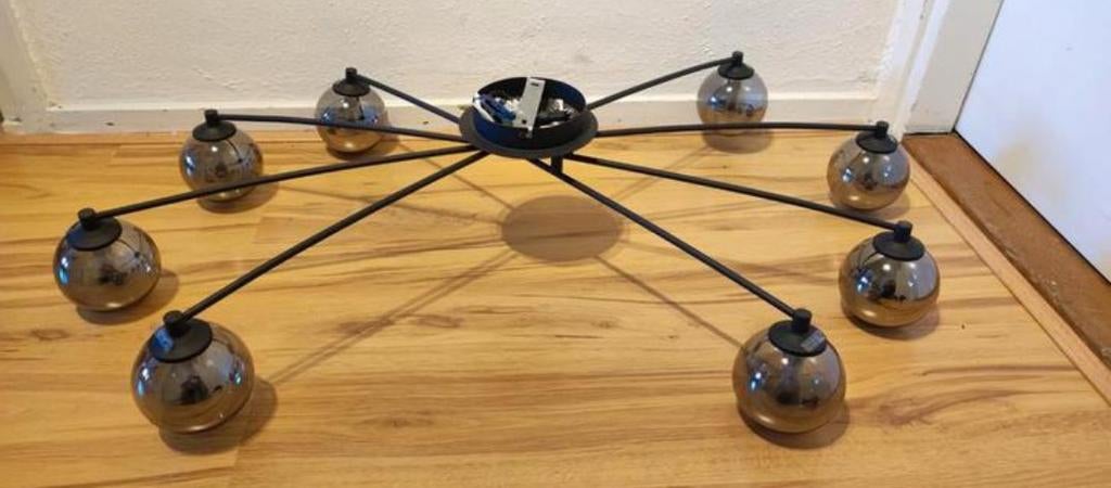 Qazqa plafondlamp, Ophalen, Modern, rustiek, 50 tot 75 cm, Zo goed als nieuw