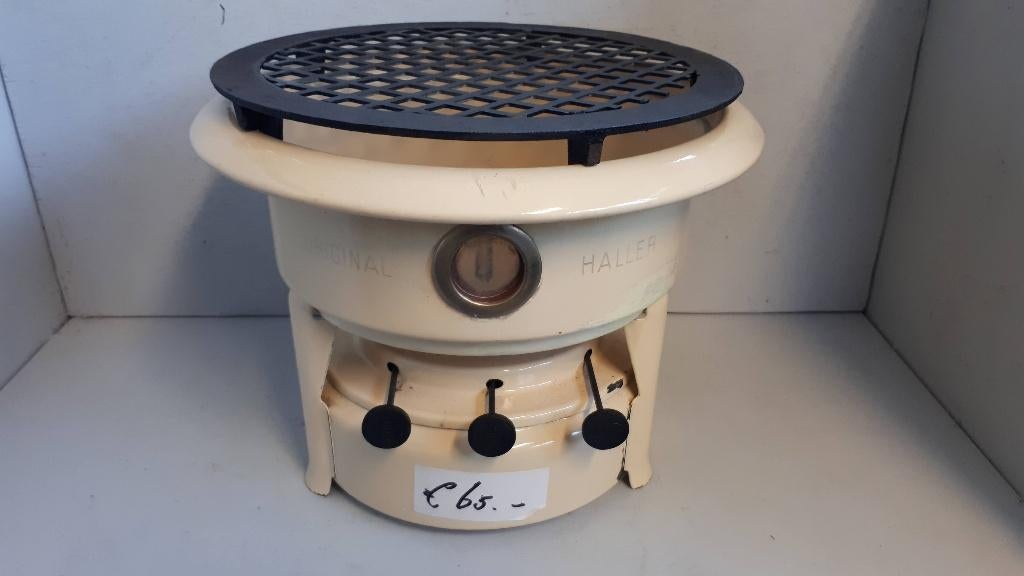 Petroleumstel 3Pits Cream, Antiek en Kunst, Antiek | Emaille, Ophalen of Verzenden