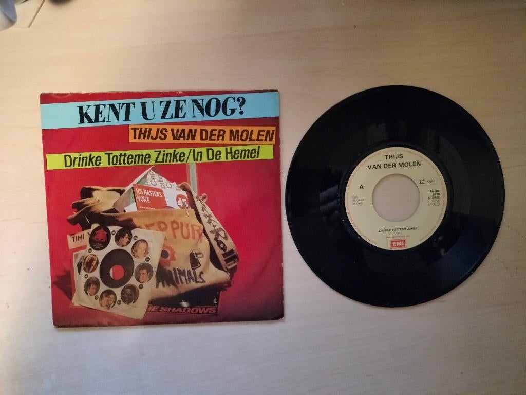 Thijs van der Molen - Drinke totteme zinke / In de Hemel, Ophalen of Verzenden, Gebruikt, Overige formaten, Levenslied of Smartlap