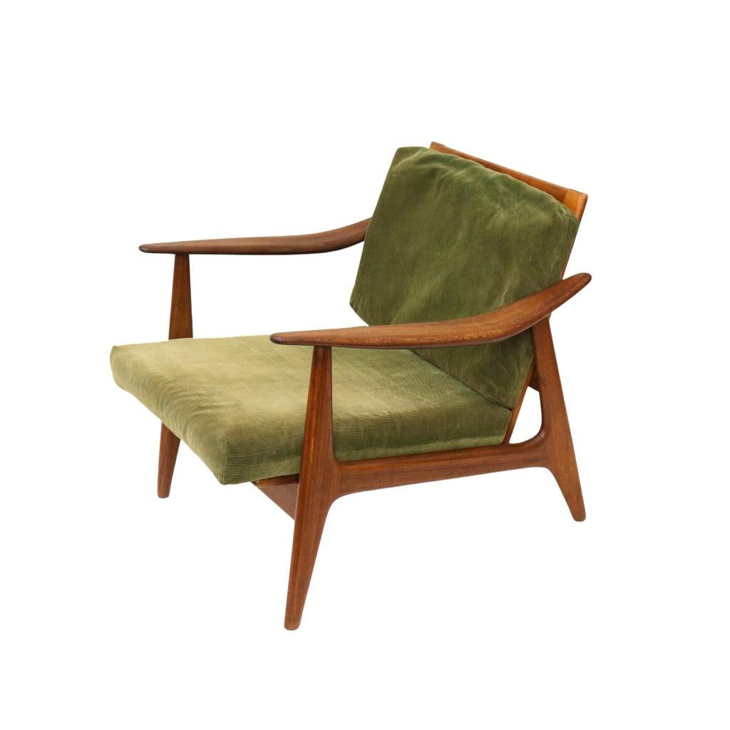 Vintage design fauteuil jaren '60 '70 midcentury stoel, Verzenden, Gebruikt, 75 tot 100 cm, 50 tot 75 cm