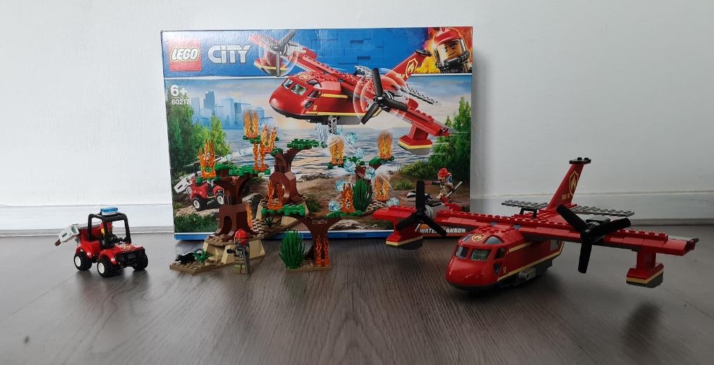 60217 Lego city brandweervliegtuig, Ophalen of Verzenden, Zo goed als nieuw, Complete set, Lego