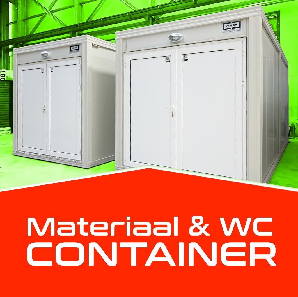 Opslagcontainer WC unit Materialcontainer toilet sanitar, Ophalen of Verzenden
