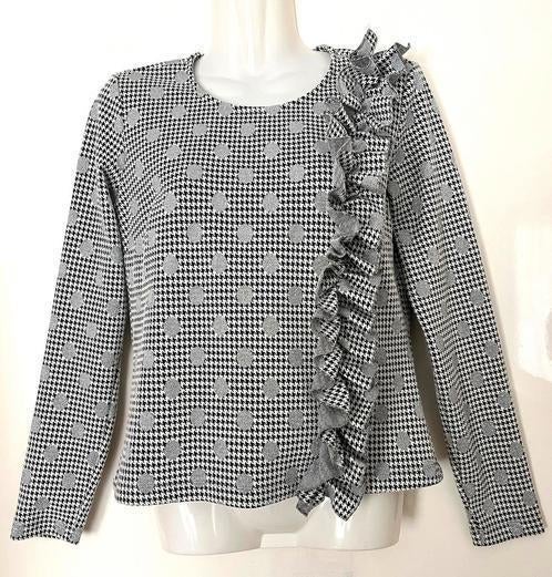 Juffrouw Jansen geblokte top maat 38/40