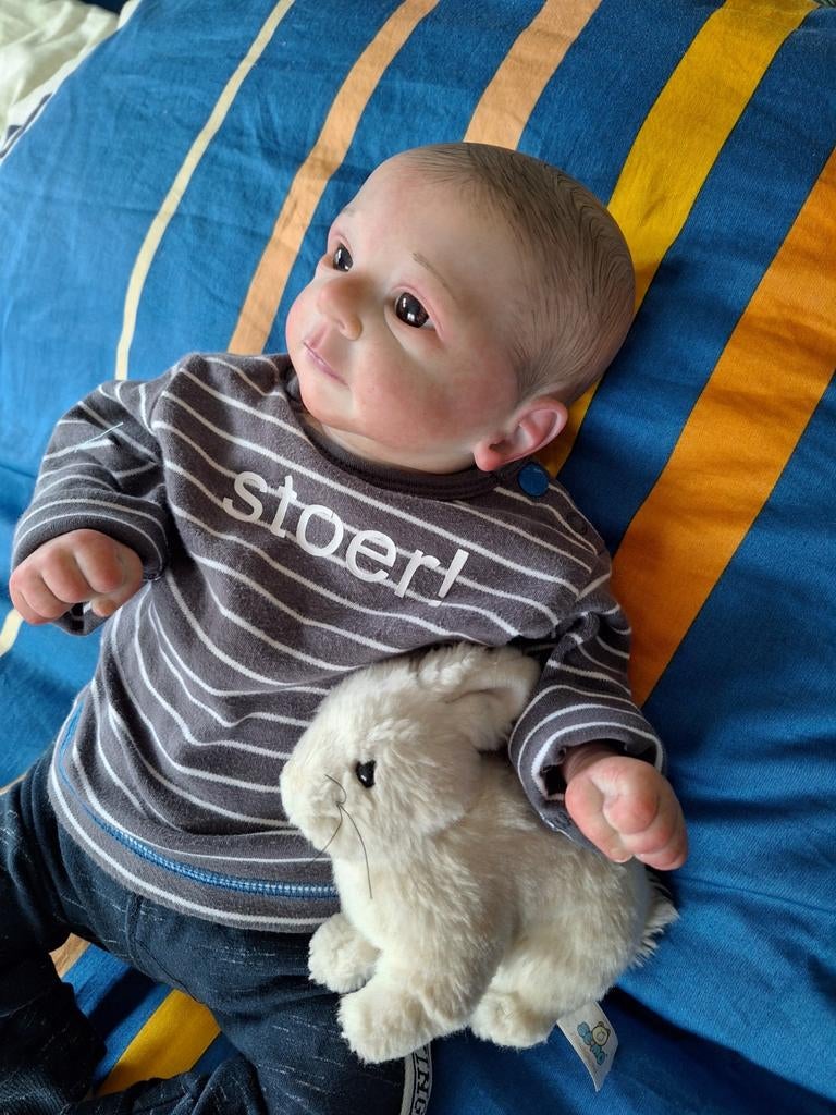 Reborn jongetje super mooi, Verzamelen, Poppen, Ophalen of Verzenden, Zo goed als nieuw, Pop