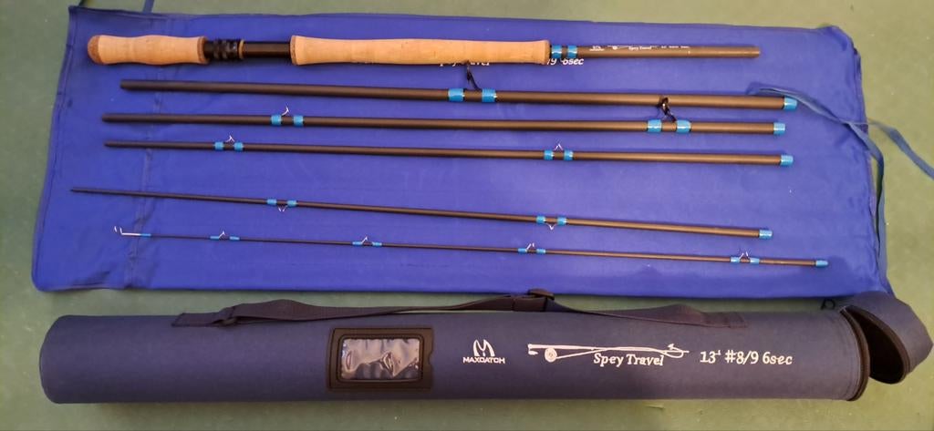 Maxcatch Spey Travel Vliegvishengel 13' #8/9 6sec, Ophalen of Verzenden, Nieuw, Werphengel