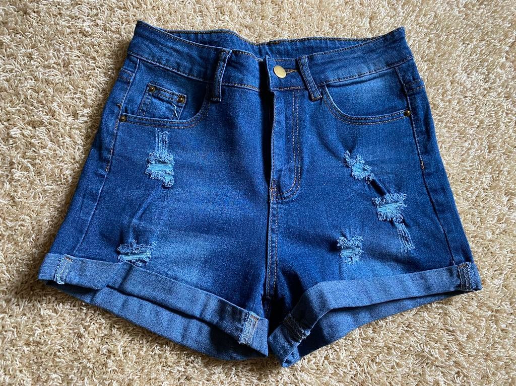 Shein jeans/denim short/korte broek blauw Maat S nieuw, Kleding | Dames, Spijkerbroeken en Jeans, Ophalen of Verzenden, Zo goed als nieuw