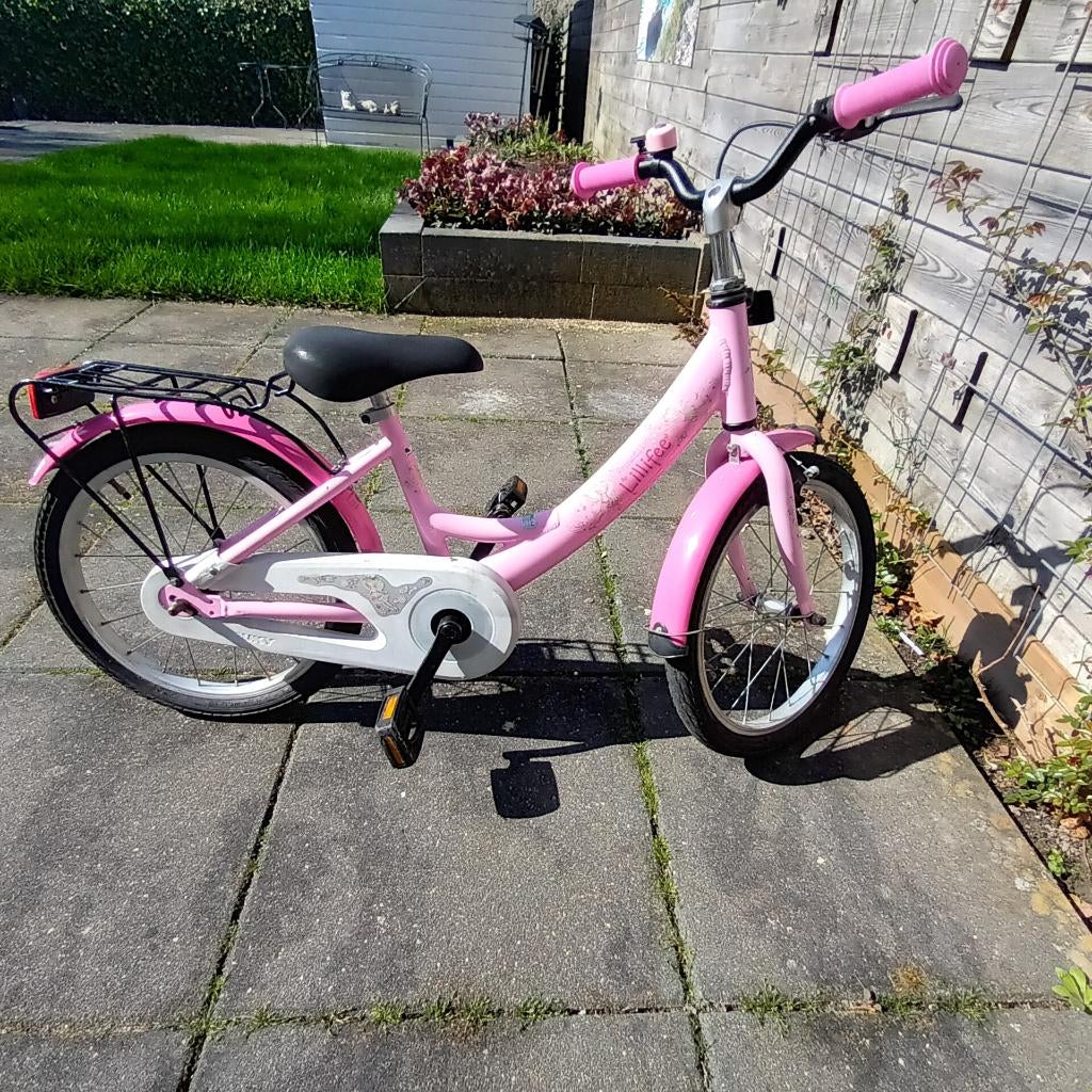 Puky Prinzessin meisjes fiets 18 inch roze, Ophalen, Gebruikt, Puky, Handrem