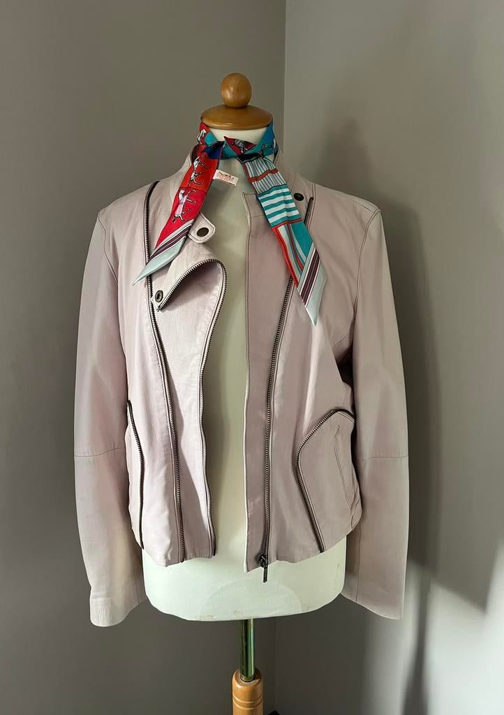 Nieuw! STROKE leren biker jasje licht roze 38/40, Ophalen of Verzenden, Nieuw, Maat 38/40 (M), Roze