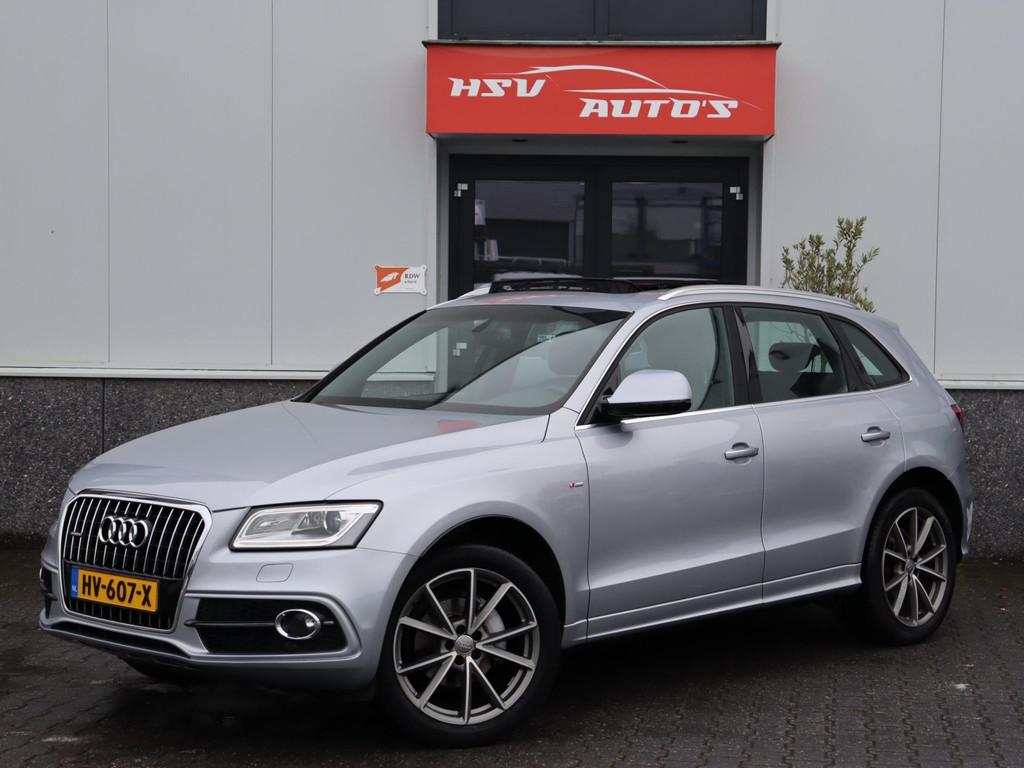 Audi Q5 2.0 TFSI quattro Sport Edition navi LEER org NL, Gebruikt, Euro 6, Leder en Stof, Origineel Nederlands