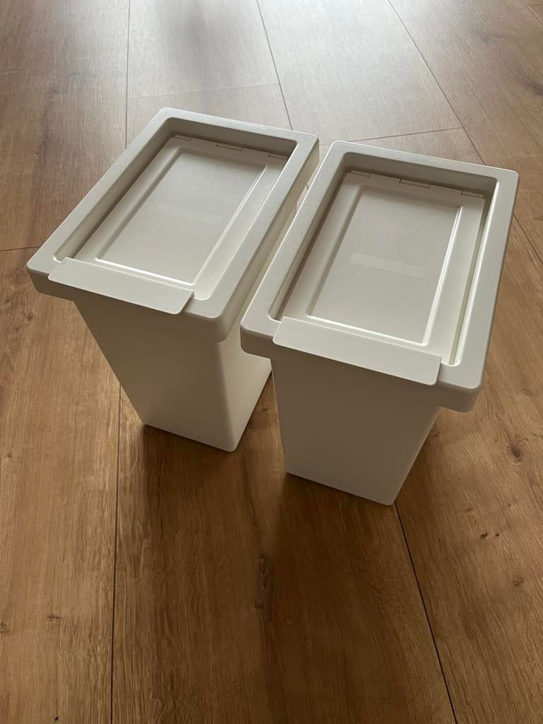 Twee IKEA FILUR prullenbakken 10 liter, Ophalen, Kunststof, Gebruikt, Minder dan 50 cm