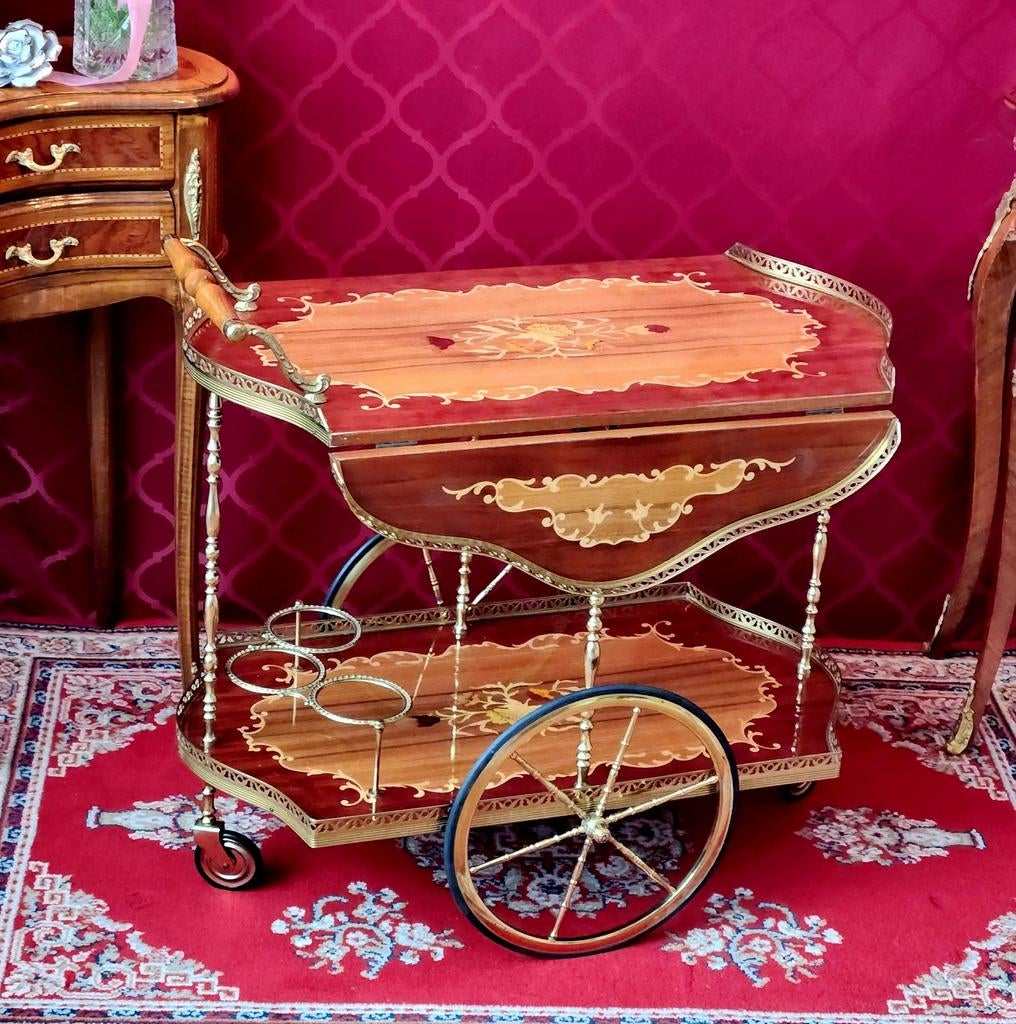 Serveerwagen Trolley messing, Ophalen