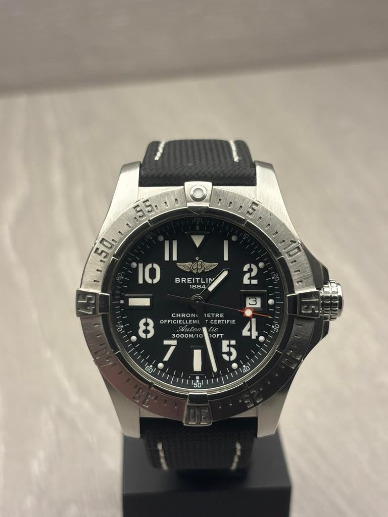 Breitling Avenger Seawolf (full set)., Ophalen of Verzenden, Zo goed als nieuw, Breitling