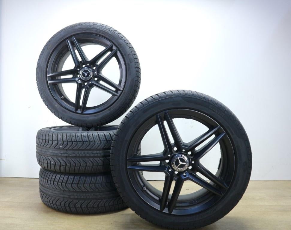 Mercedes GLA velgen 17 inch X156 winterset matzwart, Banden en Velgen, 17 inch, Nvt, Personenwagen