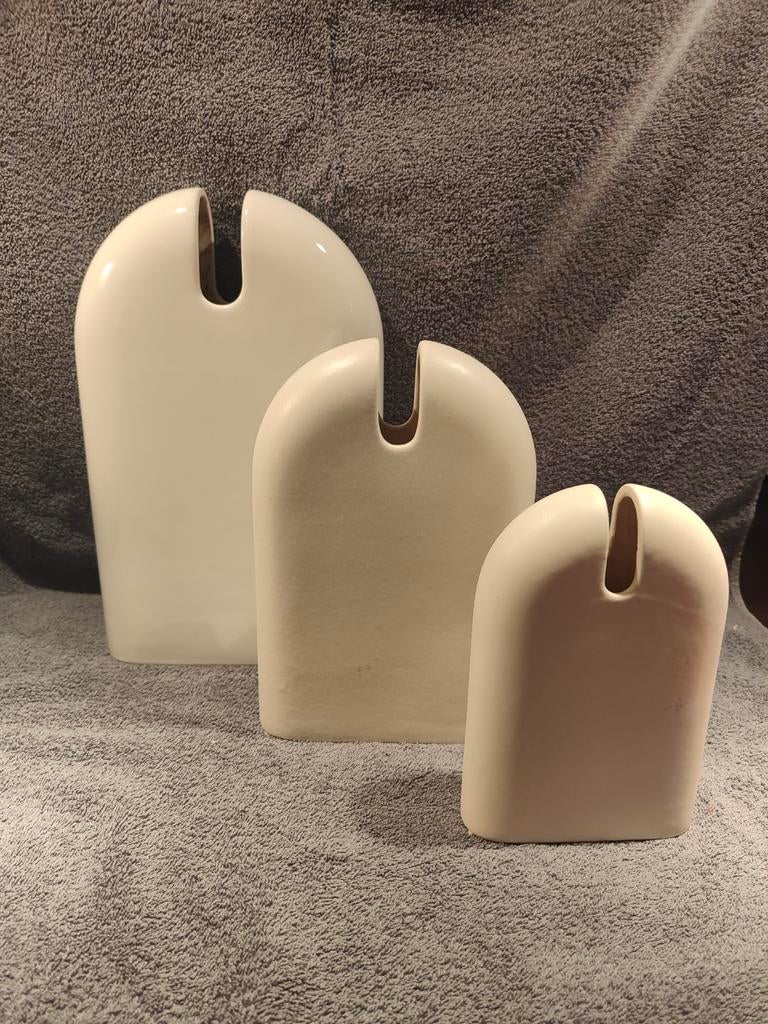 Sicart Design Vazen Set - Spaanse Designer, 50 tot 75 cm, Wit, Aardewerk of Porselein, Ophalen of Verzenden