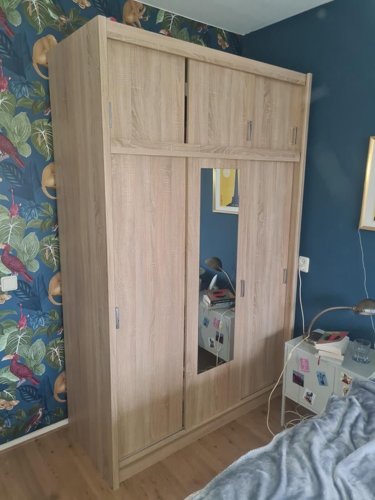 Ruime Jysk Evetofte kledingkast, Huis en Inrichting, Kasten | Kledingkasten, Ophalen of Verzenden, Gebruikt, 50 tot 75 cm, 200 cm of meer